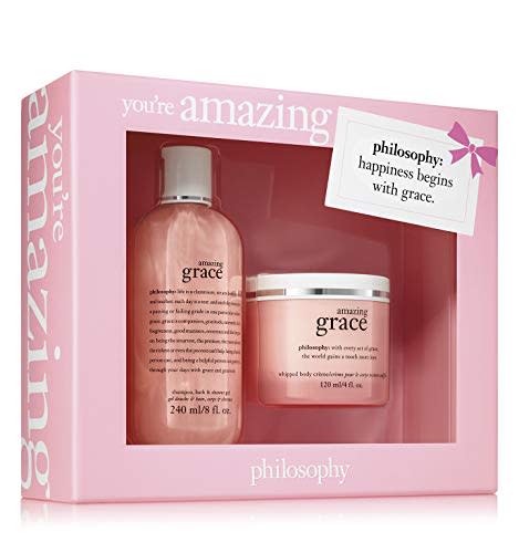 philosophy you're amazing gift set - 2 piece set amazing grace 8oz shampoo, bath & shower gel and 4oz amazing grace whipped body creme, 12 oz