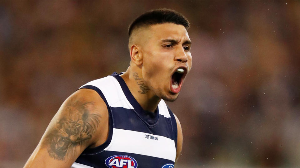 Tim Kelly of Geelong has requested a move to West Coast Eagles.  (Getty Images)