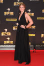 <b>Rebecca Adlington <br></b><br>The Olympic swimmer was all smiles in a black, Grecian style halterneck gown teamed with a skinny waisted belt.<br><br>© Rex