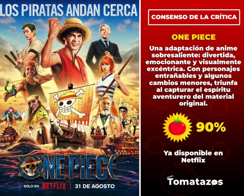 Consenso de la crítica de One Piece. (Crédito: Tomatazos)