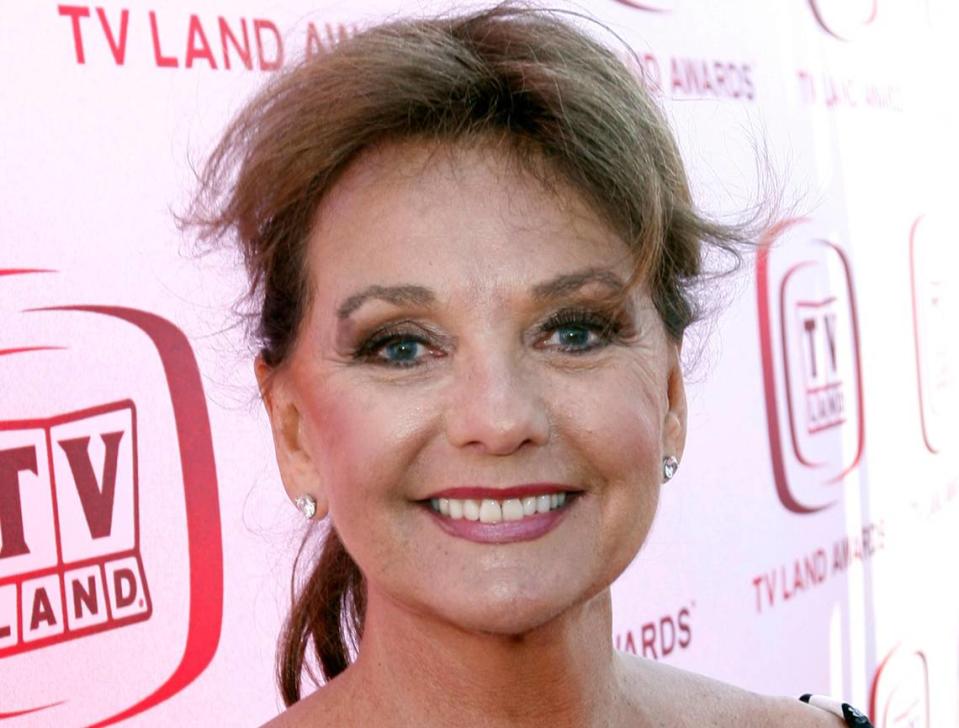 Actress Dawn Wells arrives at the TV Land Awards in Santa Monica, Calif., in 2008. Wells, who played the wholesome Mary Ann among a misfit band of shipwrecked castaways on the 1960s sitcom “Gilligan’s Island, died Wednesday, Dec. 30, 2020, of causes related to COVID-19, her publicist said.