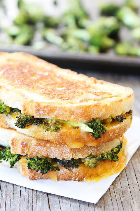 Roasted Broccoli Grilled Cheese