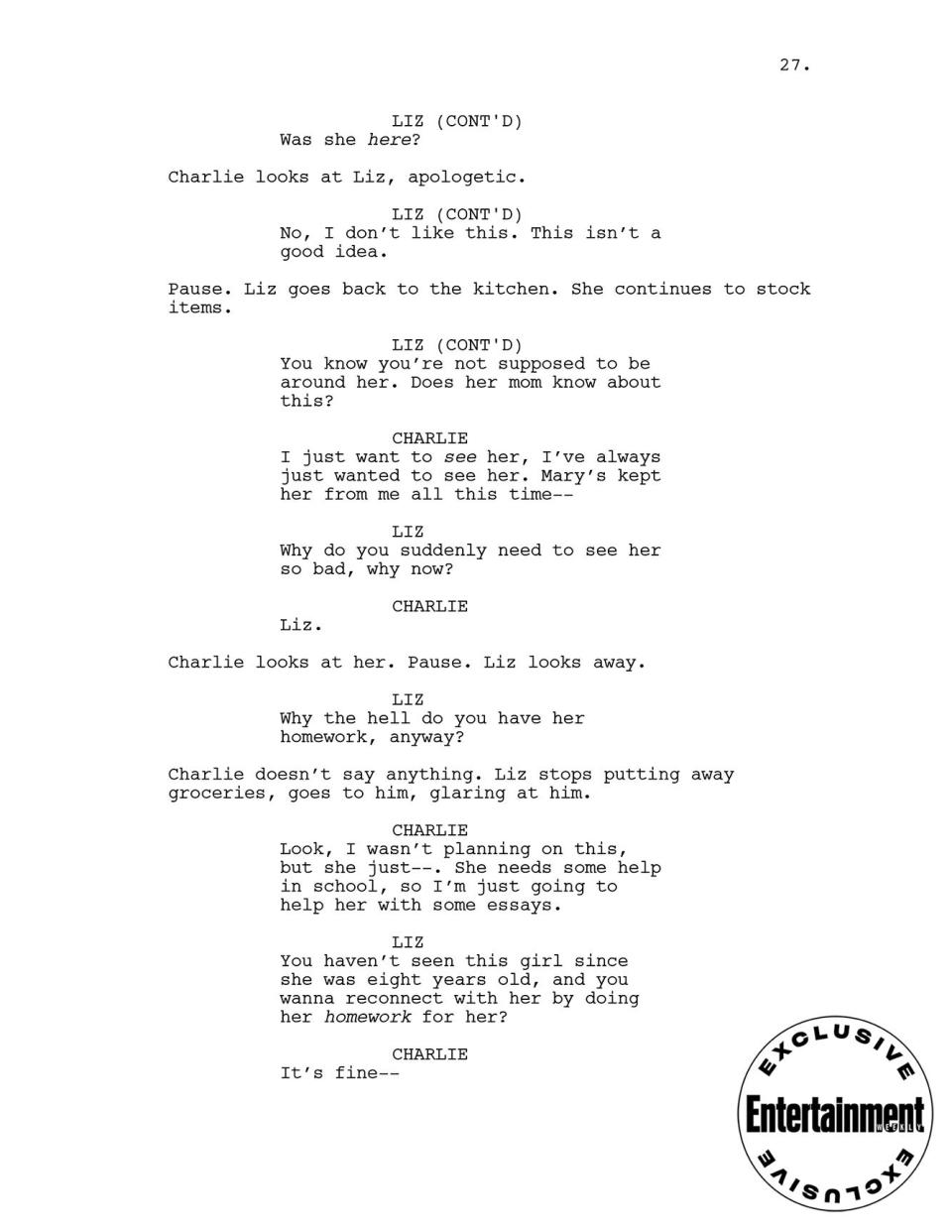 The Whale script page