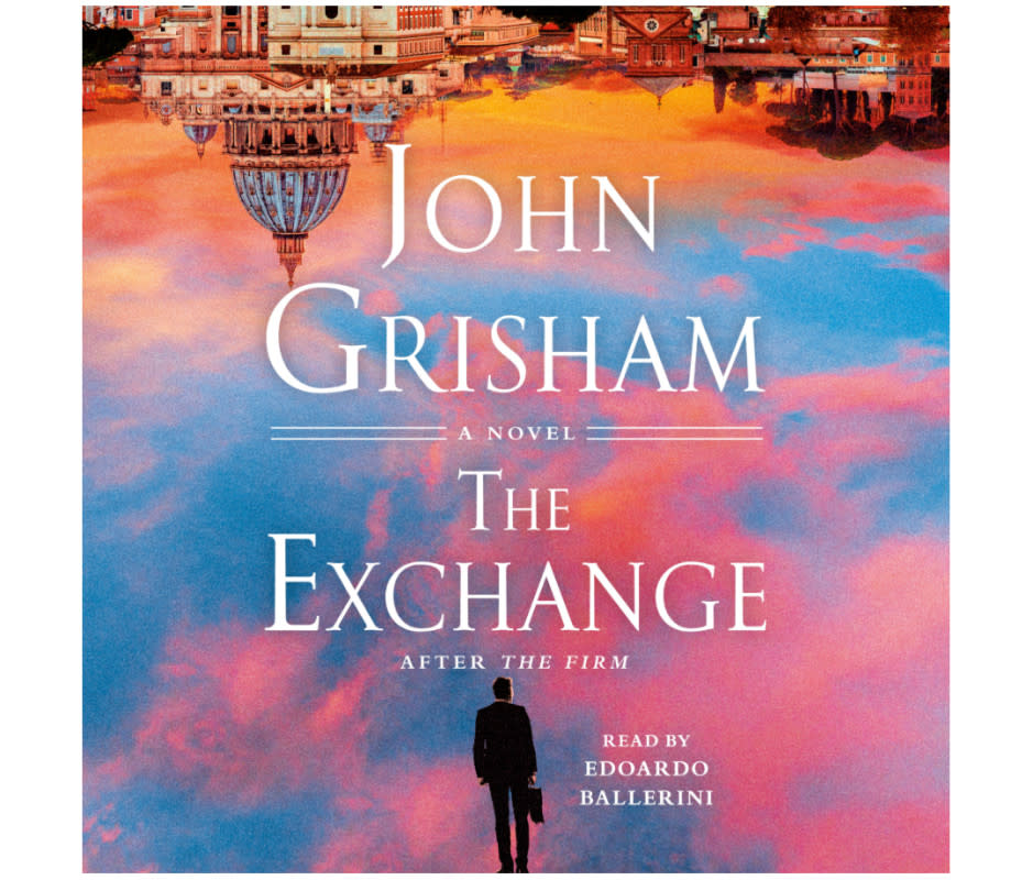 <p>Penguin Random House Audio</p><p>John Grisham aficionados perk up your ears–literally. Narrated by <em>The Sopranos</em>’ actor Edoardo Ballerini, <em>The Exchange</em> is an Amazon No. 1 bestseller in legal thrillers as well as a <em>New York Times </em>chart-topper. This story features <em>The Firm</em>’s leader Mitch McDeere making an encore, this time as a partner at the world’s largest law firm in New York City. The suspenseful tome involves a mentor from Rome requesting quite the favor with dangerous repercussions hanging in the balance. </p><p><strong><em>Listen on Audible </em><a href="https://www.amazon.com/gp/product/B0BYKF6QSH?tag=randohouseinc7986-20" rel="nofollow noopener" target="_blank" data-ylk="slk:here;elm:context_link;itc:0;sec:content-canvas" class="link "><em>here</em></a><em>.</em></strong></p>