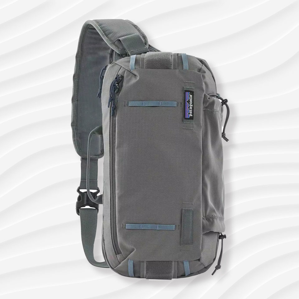 the patagonia messenger bag with sling crossbody in grey