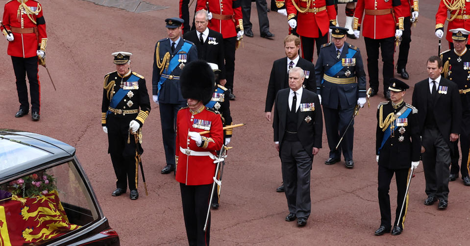 A 'creepy' moment captured on a live feed of the Queen's funeral has gone viral with many left shocked by what they heard. Photo: Getty