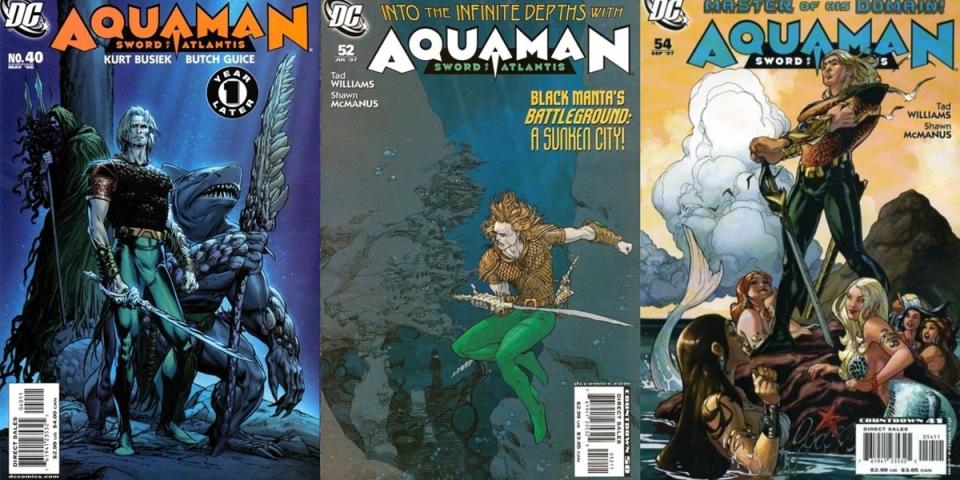 Covers for the 2006-2007 DC Comics series Aquaman: Sword of Atlantis.