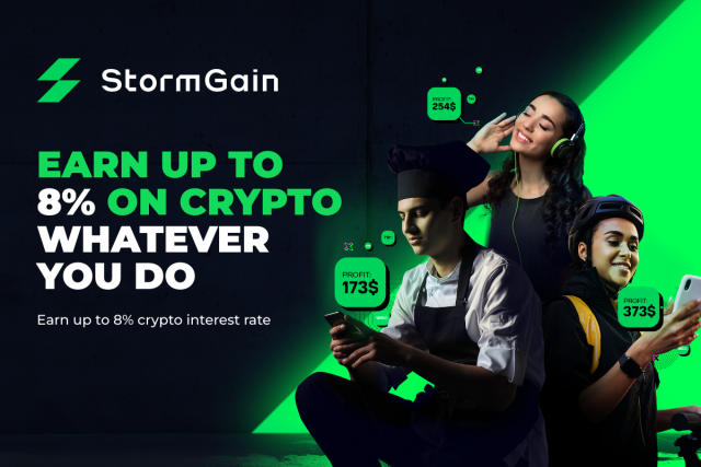 Crypto App StormGain Introduces Interest Earning