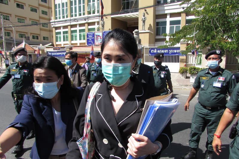 Sitanun Satsaksit, sister of the missing Thai activist Wanchalearm Satsaksit who was abducted earlier in the year by unknown gunmen in Phnom Penh arrived to the court