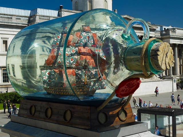 Yinka Shonibare’s work Nelson’s Ship In A Bottle