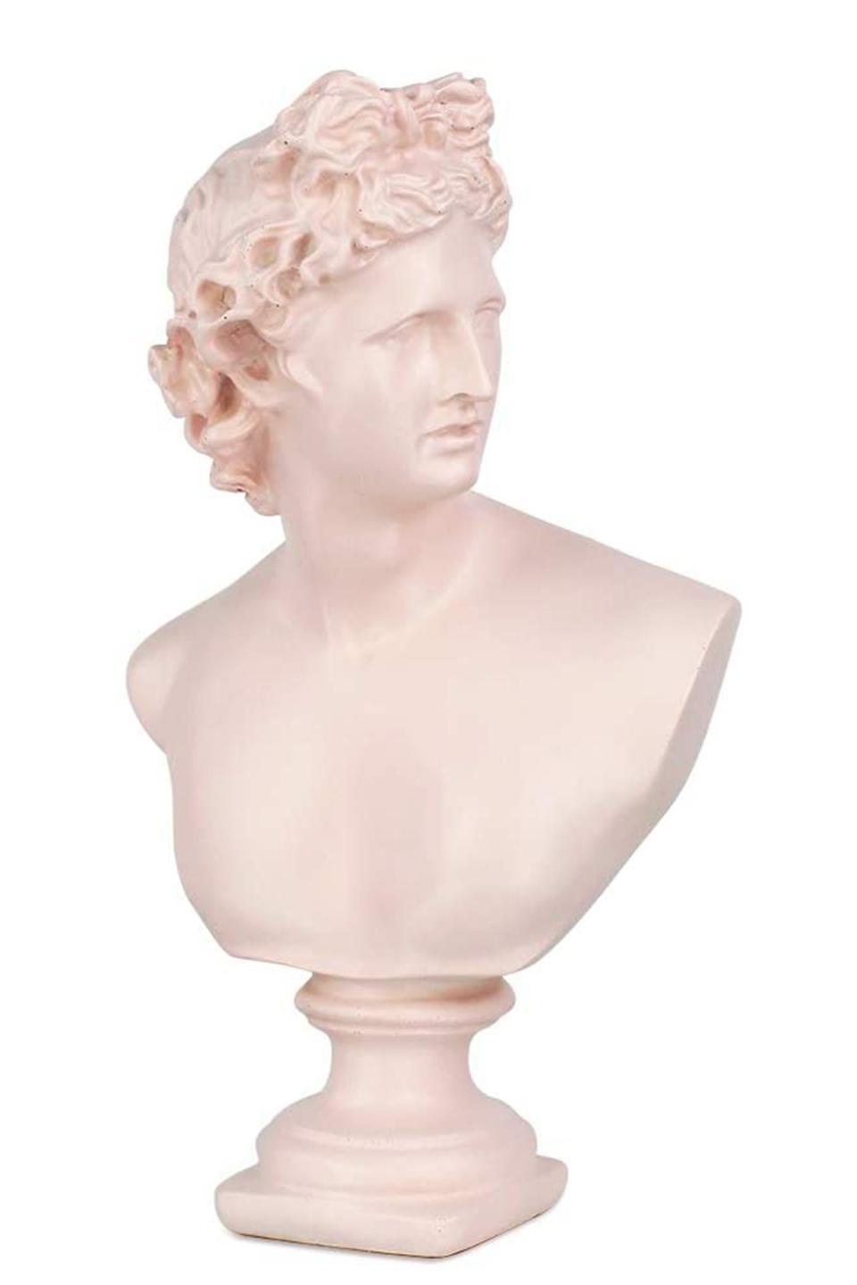 33) Classic Greek Michelangelo David Bust Statue