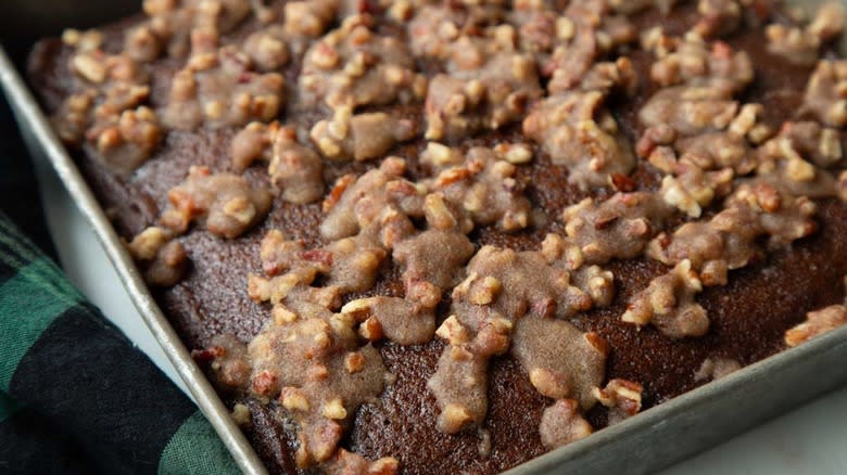 cake with nut topping