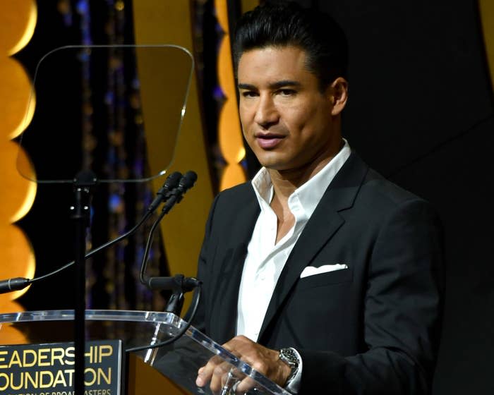 Closeup of Mario Lopez onstage