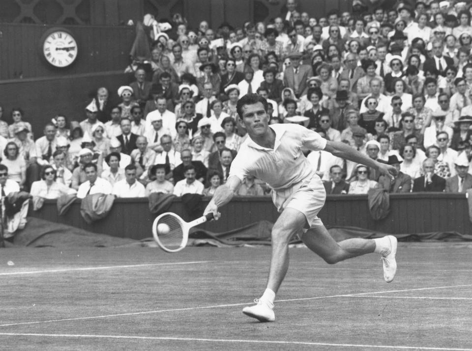 <p>A glamorous figure on and off the court in the 1950s, Patty won 46 singles titles, including Wimbledon and the French Open in 1950 when he was ranked No. 1 in the world. Born in Arkansas and raised in Los Angeles, he lived most of his life in France.</p> 