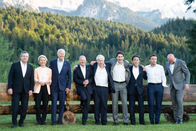 The G7 leaders with representatives from the EU (Photo: Stefan Rousseau via PA Wire/PA Images)