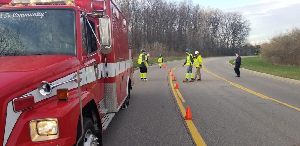 The Frenchtown Community Emergency Response Team is shown during training for closing roads.