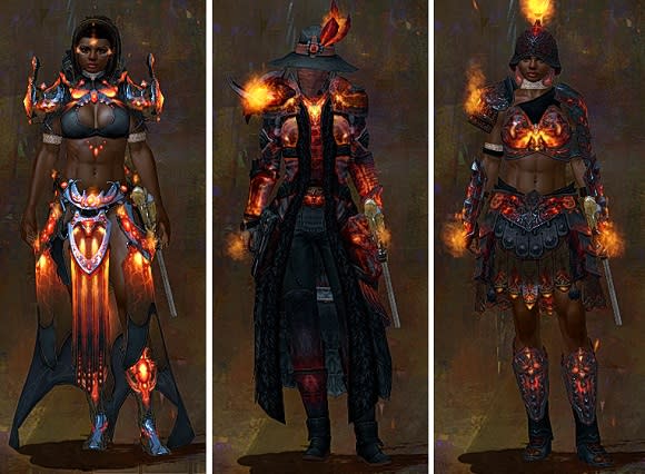 Flame armor light, medium, and heavy