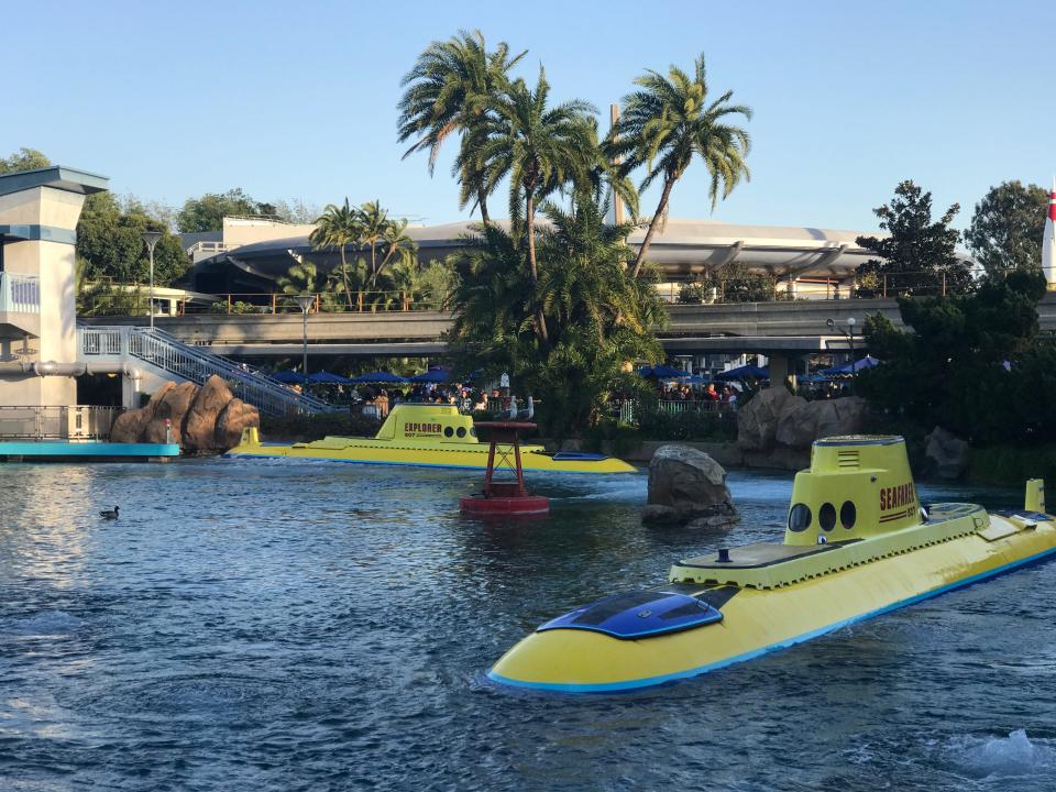 boats from submarine finding nemo ride at disneyland