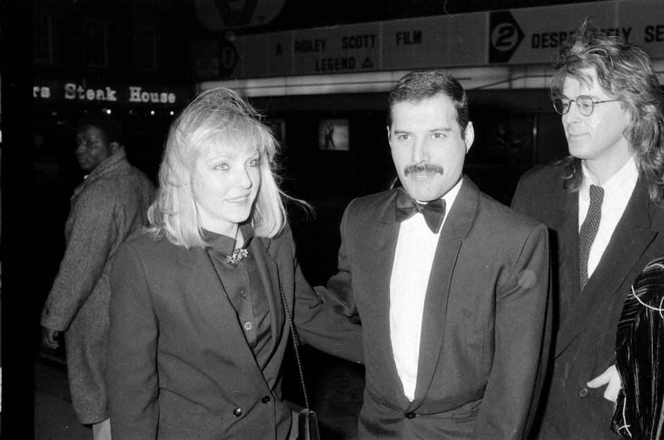 Freddie Mercury and Mary Austin, in London, 31st January 1986. Mary Austin is a long time friend, and ex partner of Freddie Mercury. Picture taken 31st January 1986. (Photo by Tiny Bennett/Mirrorpix/Getty Images)