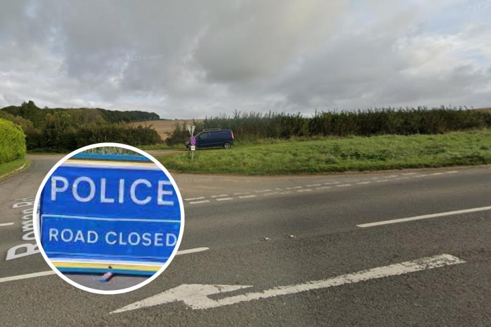 Main road partially closed after car and caravan crash i(Image: Google Maps/ Martini Archive)/i