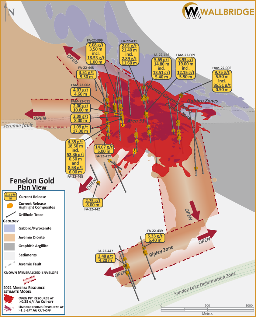 Fenelon Gold, Plan View