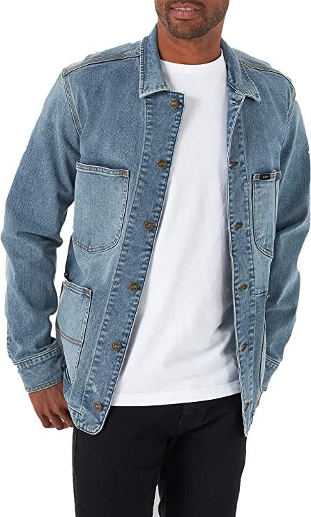 Best Mens Denim Jackets Lees-Regular-Fit-Mens-Chore-Coat