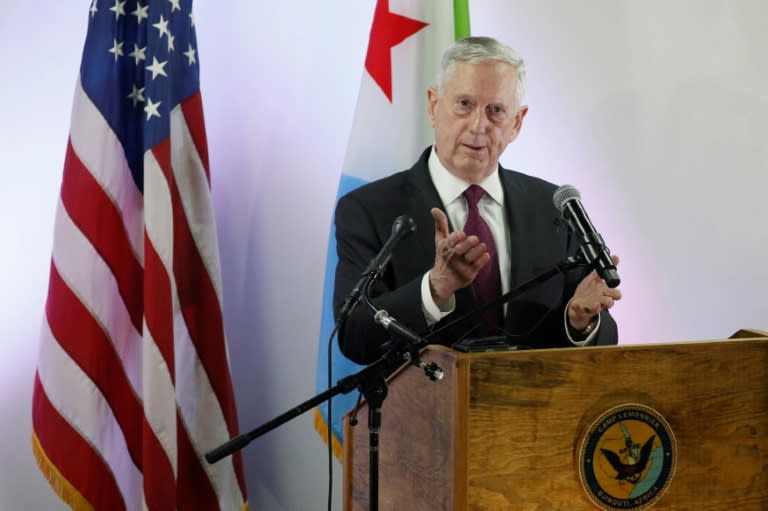 U.S. Defense Secretary James Mattis urges France to continue the fight against terror in Africa as he visits strategic Djibouti