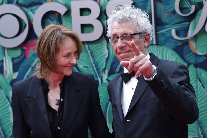 Jo Bonney and Eric Bogosian arrive on the red carpet at the Tony Awards at United Palace Theatre in 2023 in New York City. File Photo by John Angelillo/UPI