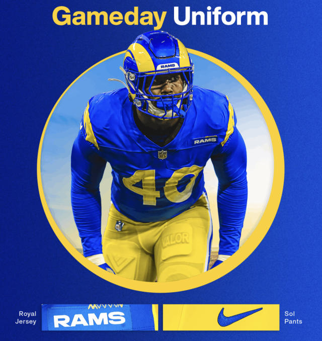 Here's which uniforms the Rams and Buccaneers will wear on Sunday