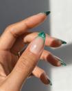 <p>Take advantage of any extra length your nails possess and swap a plain French tip for a jade-inspired marbled design.</p><p>Try... OPI Hollywood Collection in Rated Pea-G, £13.90 <a class="link " href="https://www.lookfantastic.com/opi-hollywood-collection-nail-polish-15ml-various-shades/12898605.html" rel="nofollow noopener" target="_blank" data-ylk="slk:SHOP NOW;elm:context_link;itc:0;sec:content-canvas">SHOP NOW</a><br></p><p><a href="https://www.instagram.com/p/CWqr3SJLFKT/" rel="nofollow noopener" target="_blank" data-ylk="slk:See the original post on Instagram;elm:context_link;itc:0;sec:content-canvas" class="link ">See the original post on Instagram</a></p>