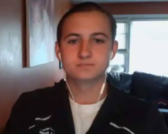 US teen Conrad Roy III shown in a video before being willed to kill himself in 2014.