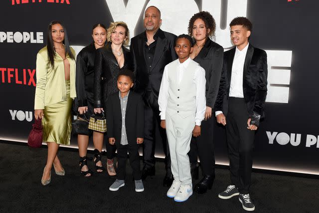 <p>Gilbert Flores/Variety via Getty</p> Kenya Barris, Dr. Rainbow Edwards-Barris and their family in 2023