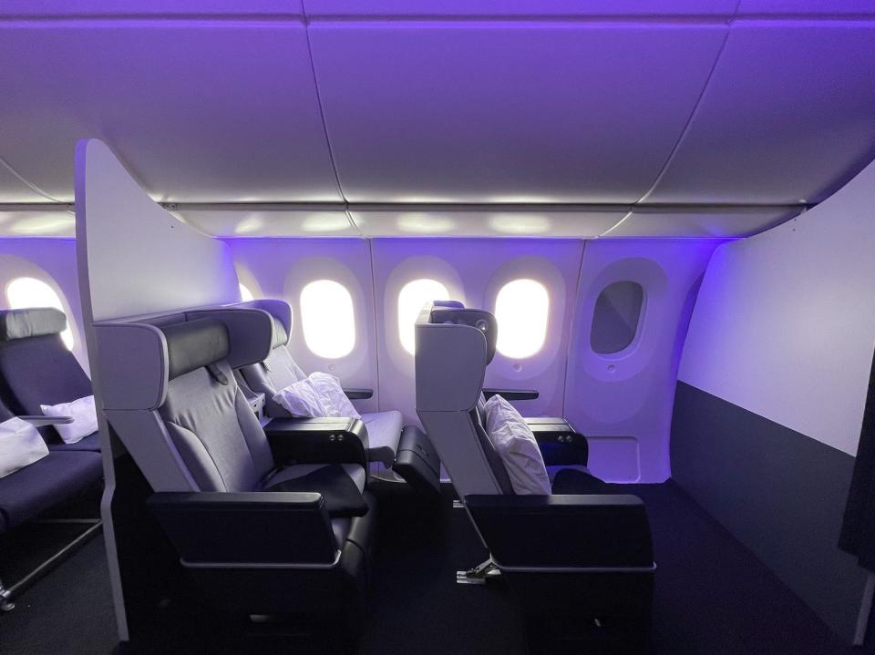 The premium economy seats on the future Boeing 787-9 Dreamliner fleet.