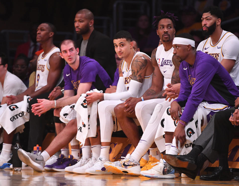 當年湖人為了迎來Russell Westbrook，送走了Alex Caruso、Kyle Kuzma、Kentavious Caldwell-Pope等綠葉球員。(Photo by Jayne Kamin-Oncea/Getty Images)