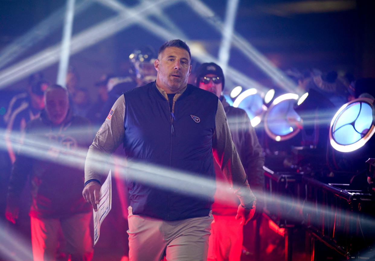 Head coach Mike Vrabel and the Titans face the Packers on Thursday Night Football. (George Walker IV-USA TODAY Sports)