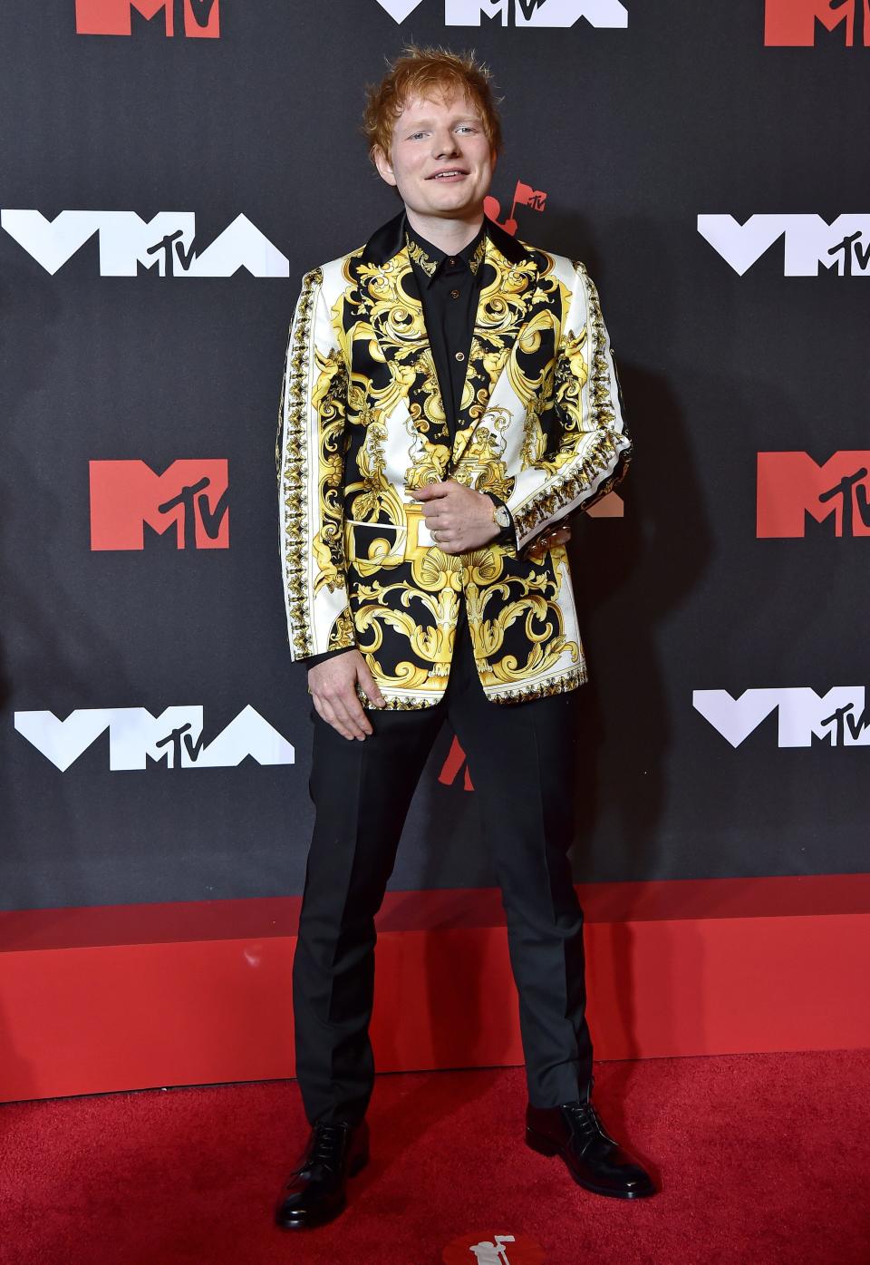 Ed Sheeran attends the 2021 MTV Video Music Awards at Barclays Center.