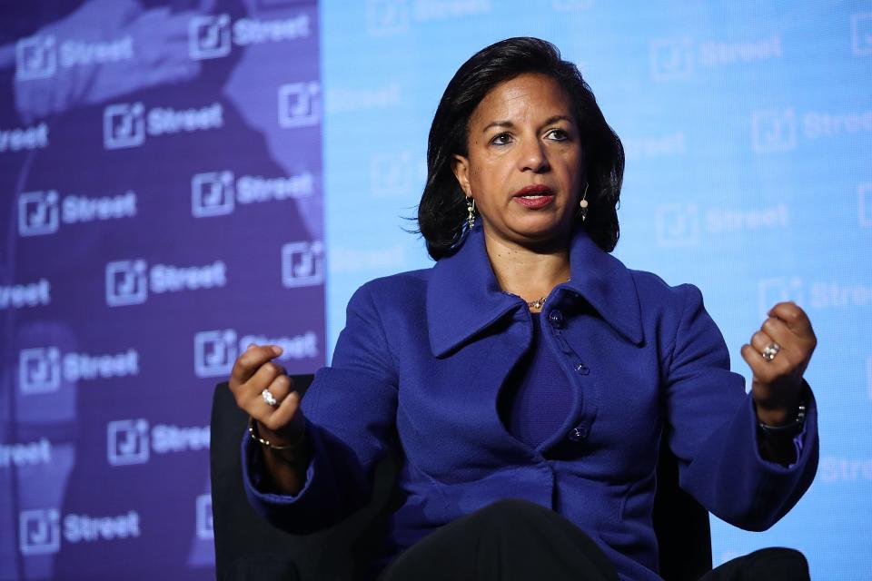 Former national security adviser Susan Rice speaks at the J Street 2018 National Conference on April 16, 2018, in Washington.