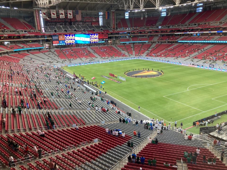 State Farm Stadium, as Qatar-Honduras is set to begin at the 2023 Concacaf Gold Cup.
