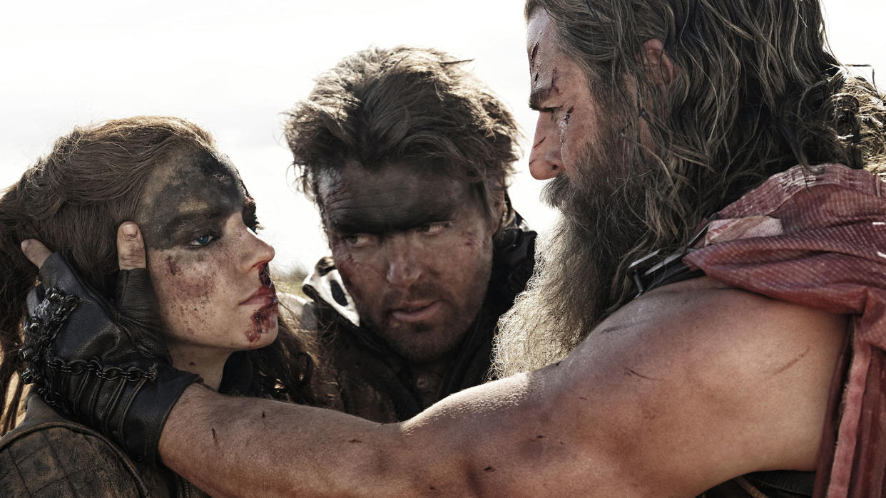  Anya Taylor-Joy, Chris Hemsworth and Tom Burke in Furiosa: A Mad Max Saga. 