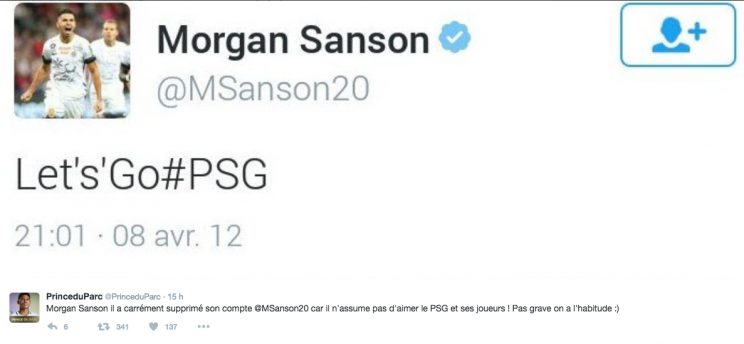 En 2012, Sanson avait le coeur parisien. 