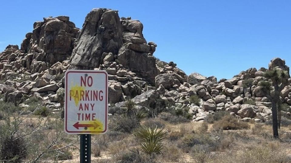 PHOTO: Three visitors were cited for firing paintballs at signs, bathrooms and dumpsters throughout Joshua Tree National Park on Aug. 4. (National Park Service)