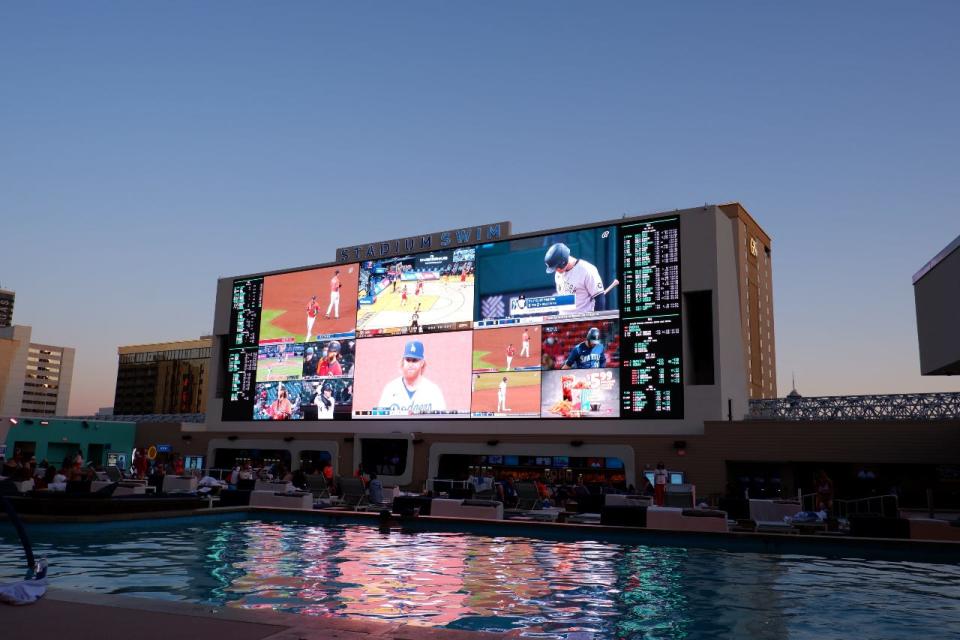 Celebration doesn't stop at sundown in Las Vegas.