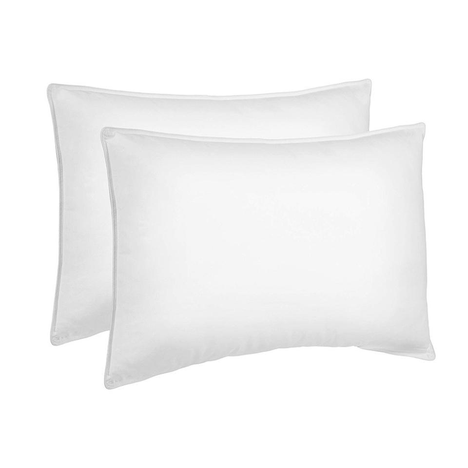 AmazonBasics Down Alternative Bed Pillows 2-Pack, $16