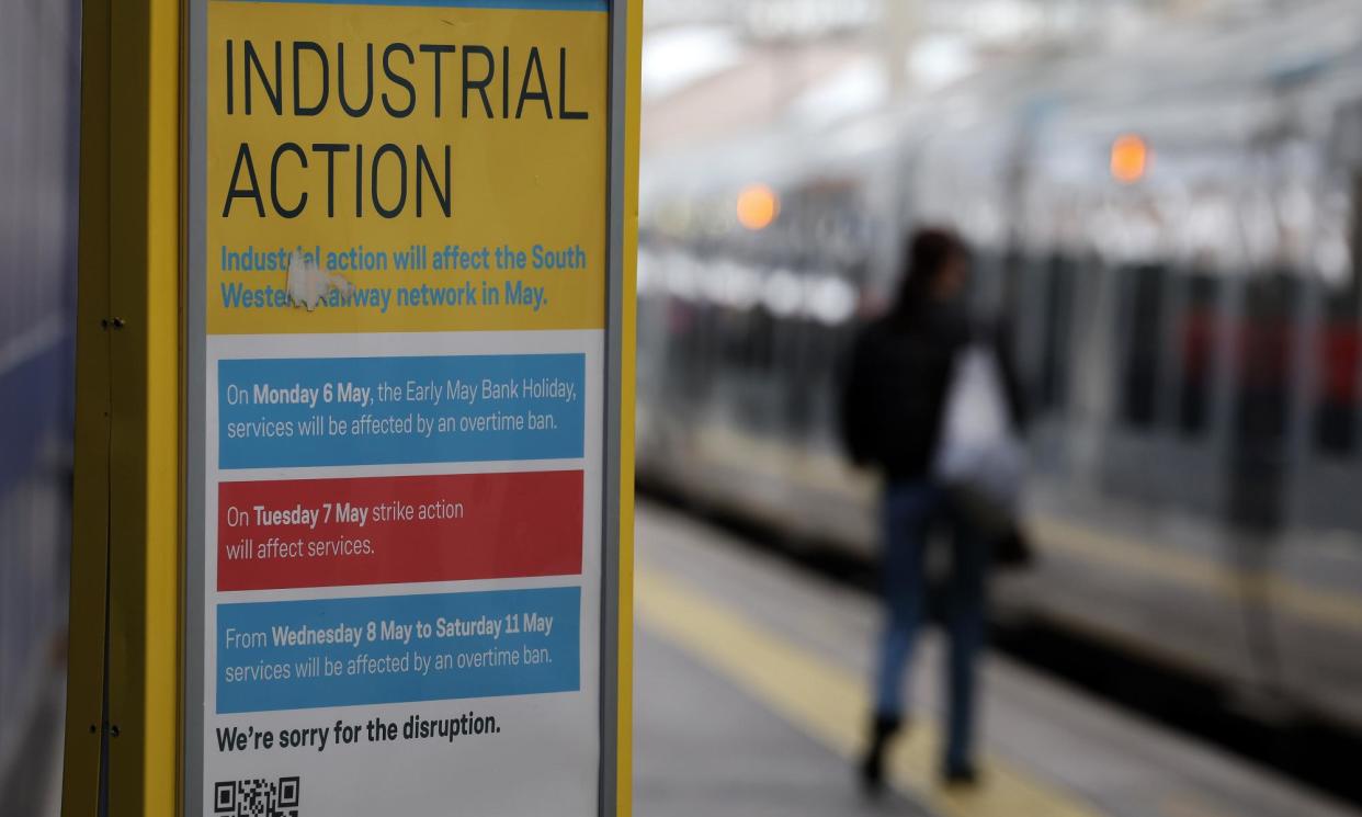 <span>Rail passengers have been advised to check before travel.</span><span>Photograph: Andy Rain/EPA</span>