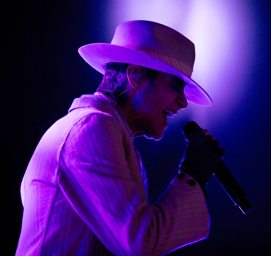 Perry Farrell of Jane’s Addiction performs at Raleigh, N.C.’s Red Hat Amphitheater, Tuesday night, Sept. 3, 2024.