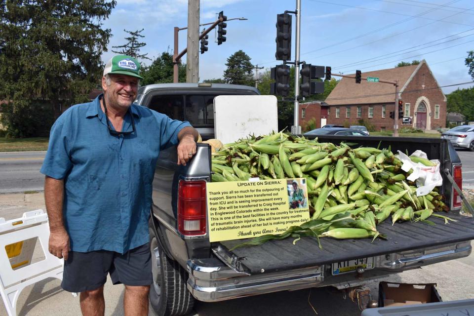 Kevin DesPlanques has been selling sweet corn in Ames every summer for the past 24 years, usually at the corner of 13th Street and Grand Avenue. When his daughter Sierra, who's helped at the stand for several year, was injured in a crash Aug. 1, the Ames community stepped up and donated more than $2,600 the weekend after the accident. Kevin's last day at the stand for this summer is Saturday, Aug. 27.