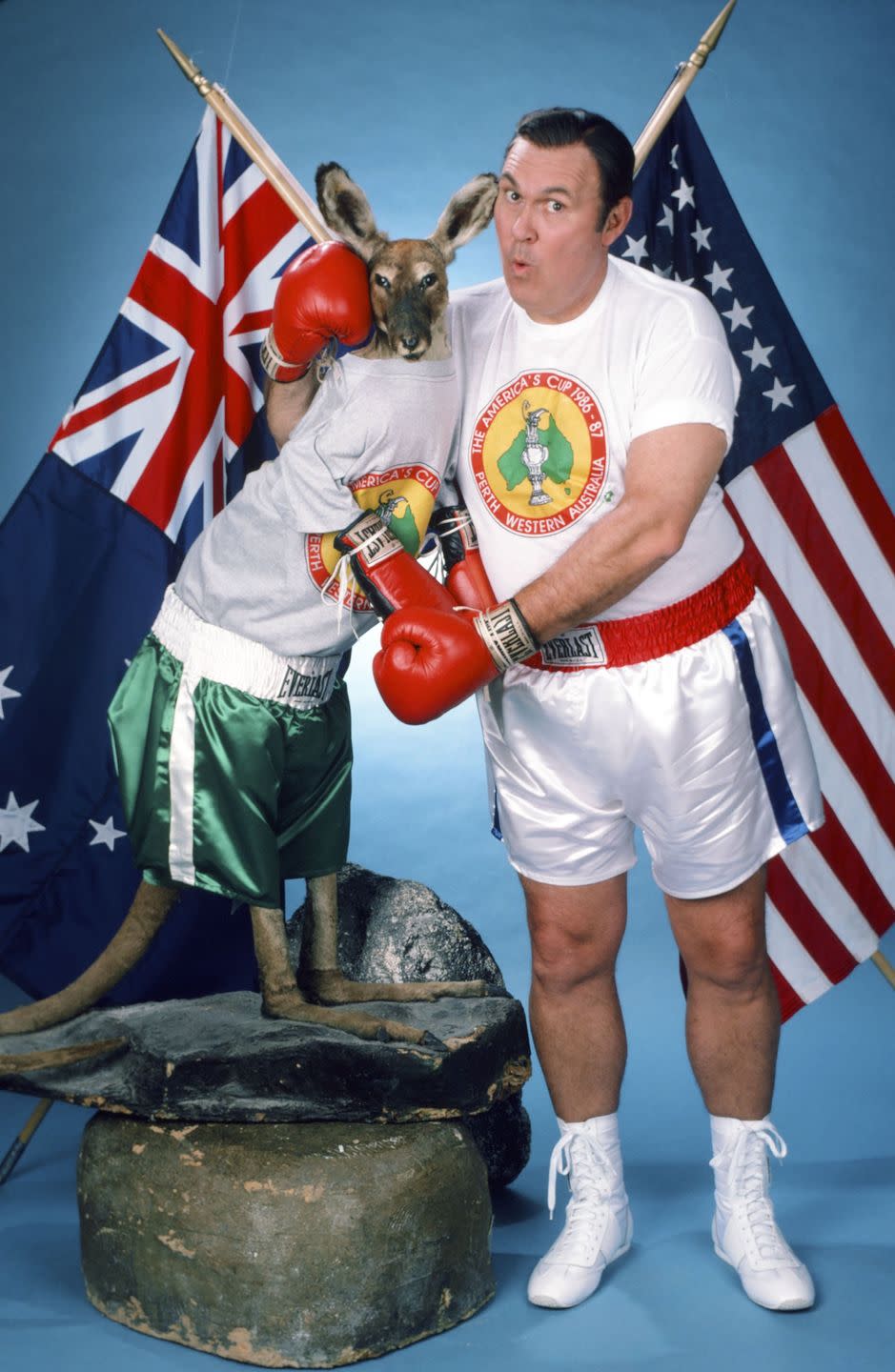 1987: Willard Scott Cuddles a Kangaroo