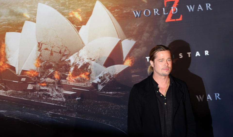 Brad Pitt at the Australian premiere of "World War Z"