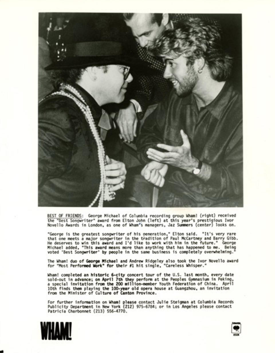 Michael with Elton John. (Courtesy Harry N. Abrams)