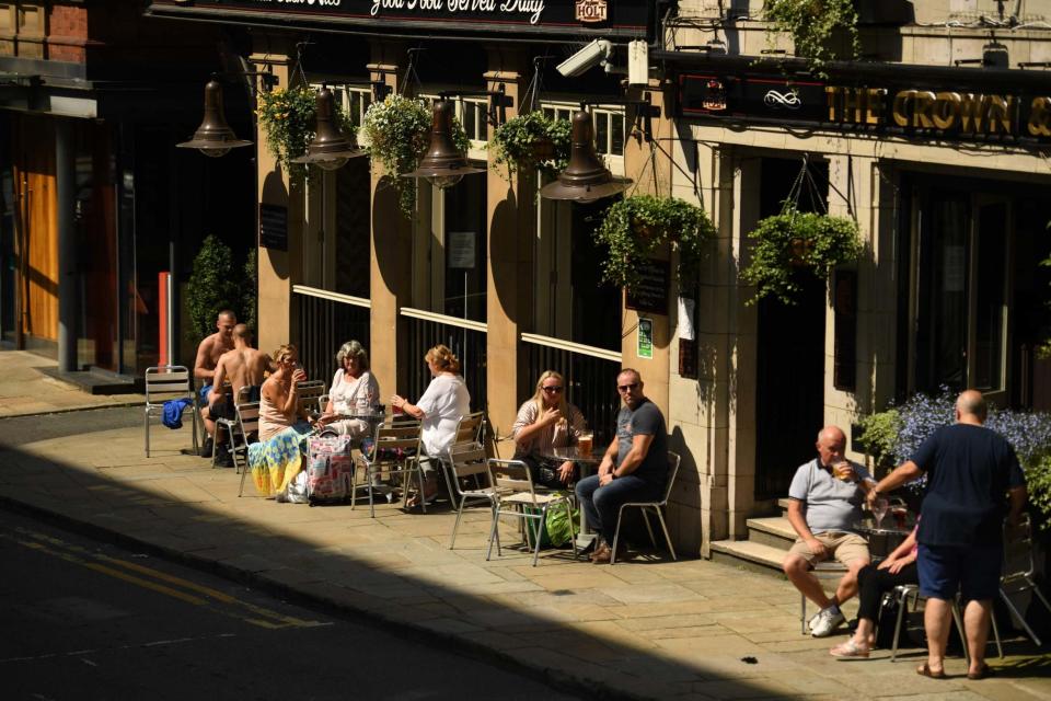 Drinkers have been enjoying a return to normality in Greater Manchester (AFP via Getty Images)